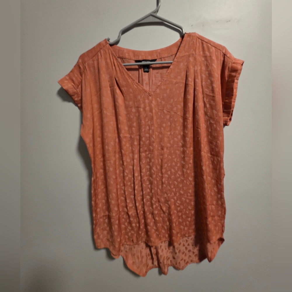 Simply Vera Vera Wang Coral V-Neck Blouse